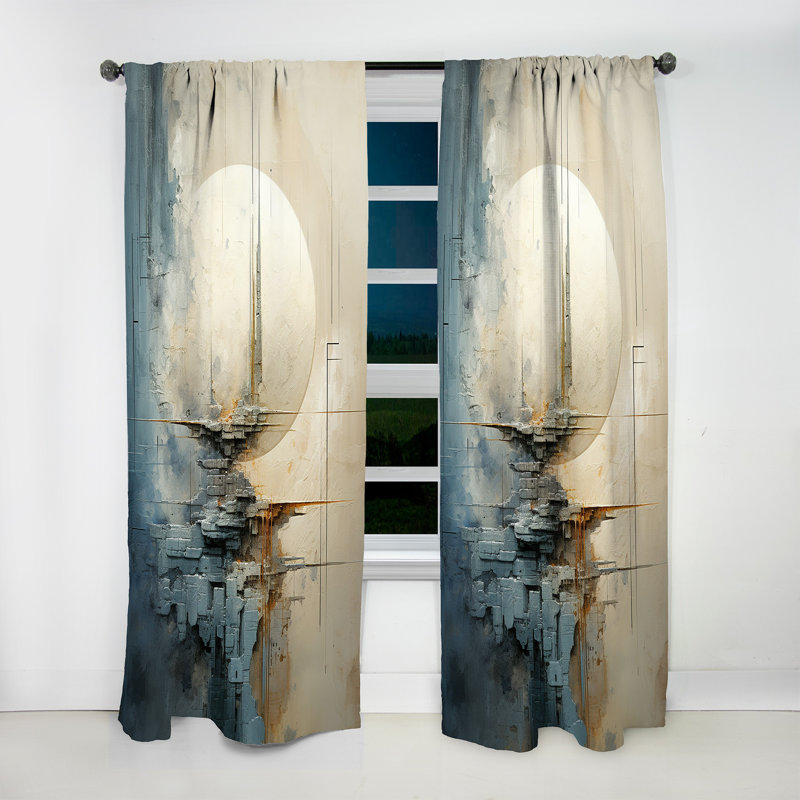 Keyry Minimalism Moon Fantasy Sci Collage - Glam Velvet Curtain - Room Darkening - 1 Panel, 52" W x 120" L
