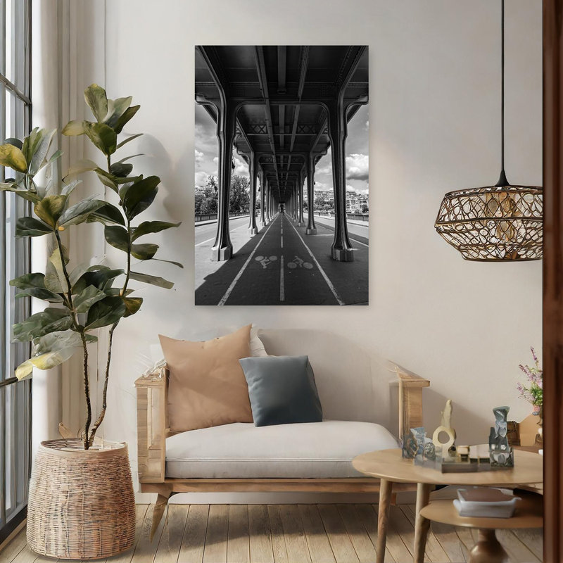Art mural Paris, architecture contemporaine, H 48 po x l 32 po