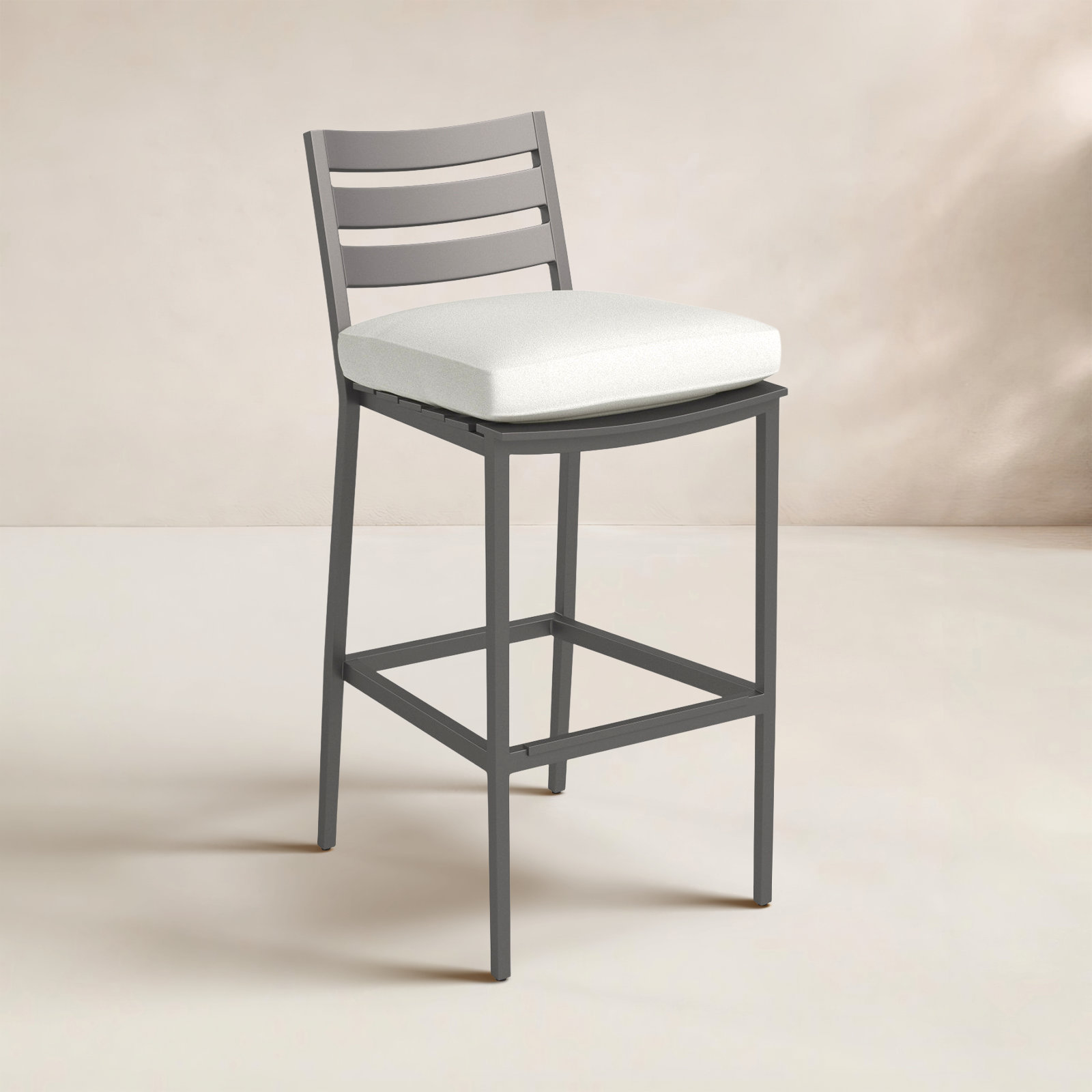 Beck 41'' Aluminum Outdoor Bar Stool with Sunbrella® Cushion
