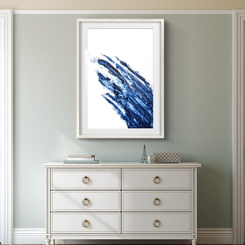 Indigo Arch II - impression encadrée, H 28,5 po x l 20,5 po, Blanc