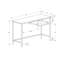 Bureau d'ordinateur 48 po, finition bois taupe foncé, pieds en métal noir, travail contemporain moderne de 48 po, stratifié, métal, spacieux