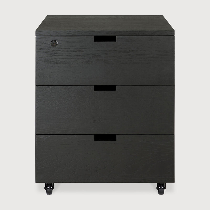 Billy 3 Drawer Storage Drawer, Oak Black