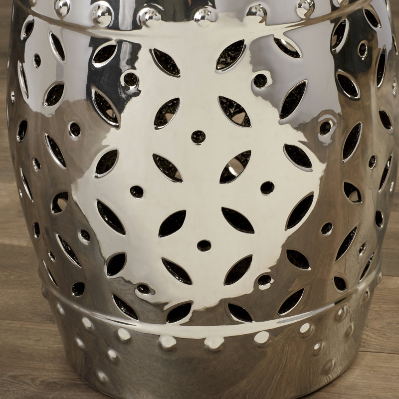 Tabouret de jardin Ameley, argent