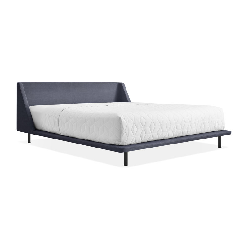 Nook Upholstered Bed, King, Edwards Navy Crossweave