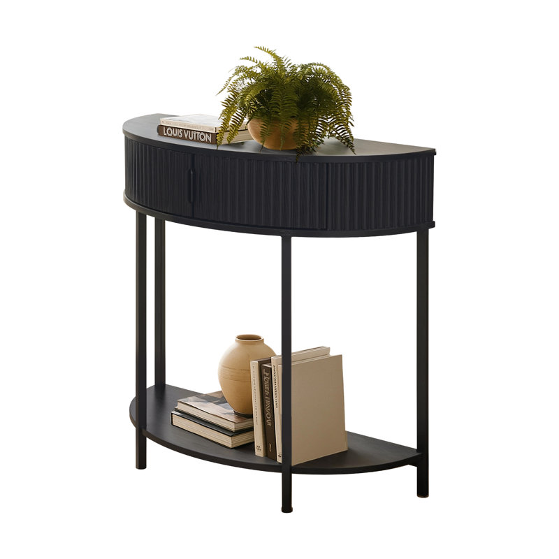 Half Moon Console Table With Storage