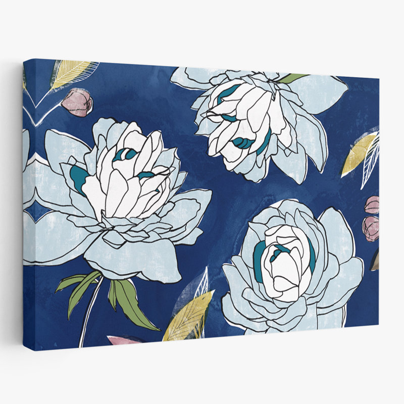Plantes, fleurs, courtoisie II, art mural, H 16 po x l 24 po