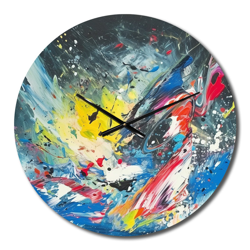 Horloge murale contemporaine Contemporary Abstract Expressionism II, Moyenne