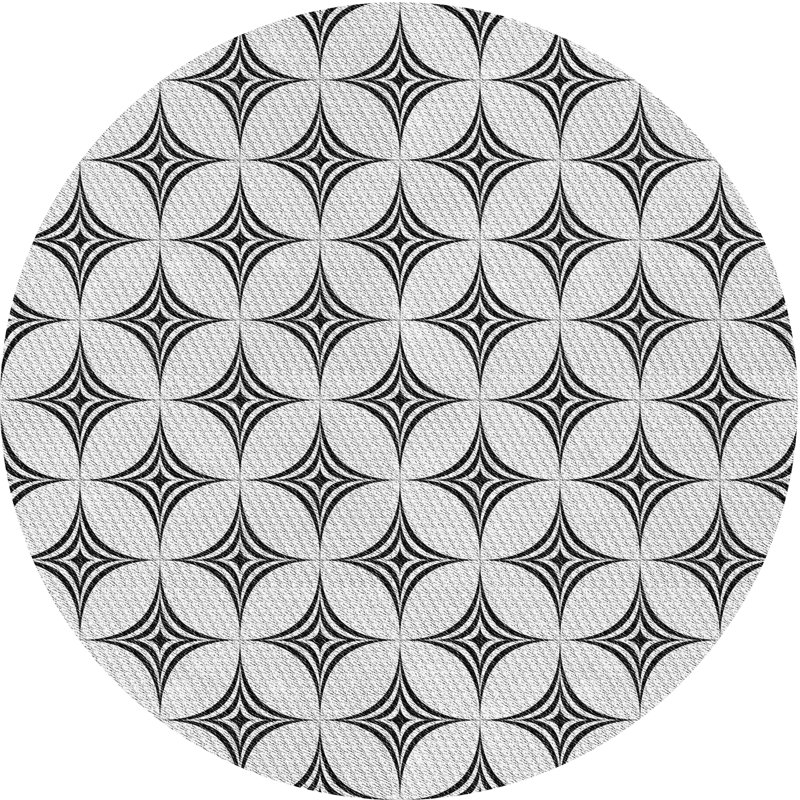 Geometric Indoor Rug, Round 8'