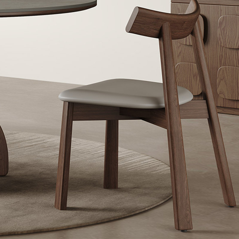 Round gray sintered stone dining table