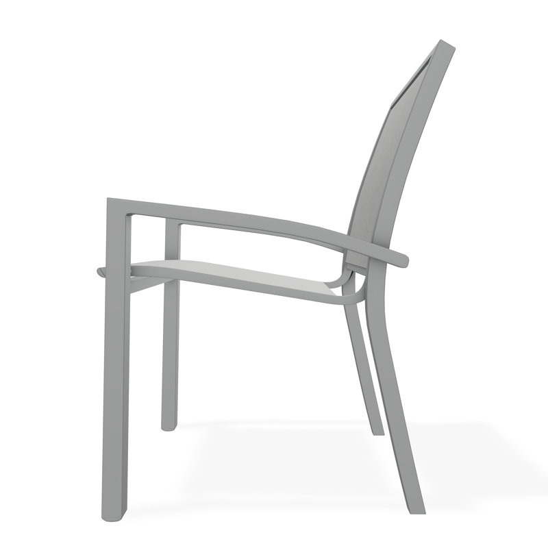 Kendall Outdoor Dining Chair, Graphite, Alloy Sunbrella®