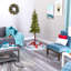 Arbre de Noël artificiel pin vert avec lumières claires-928805409
