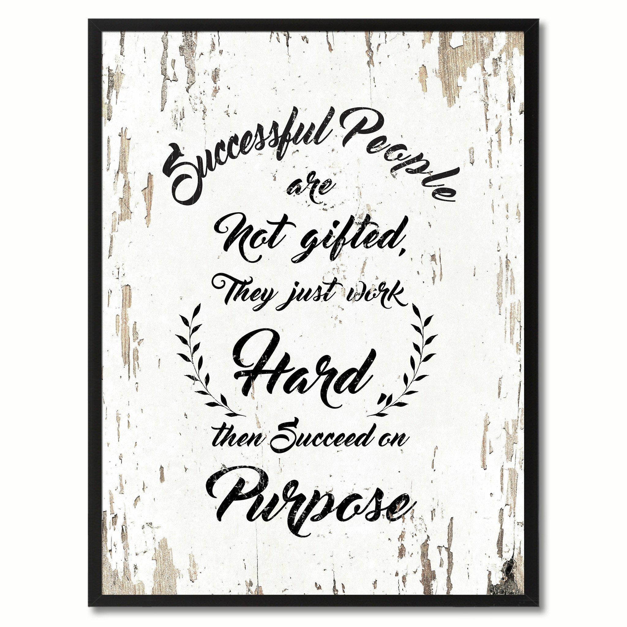 SpotColorArt Successful People are Not Gifted They Work Hard Framed Canvas,  7