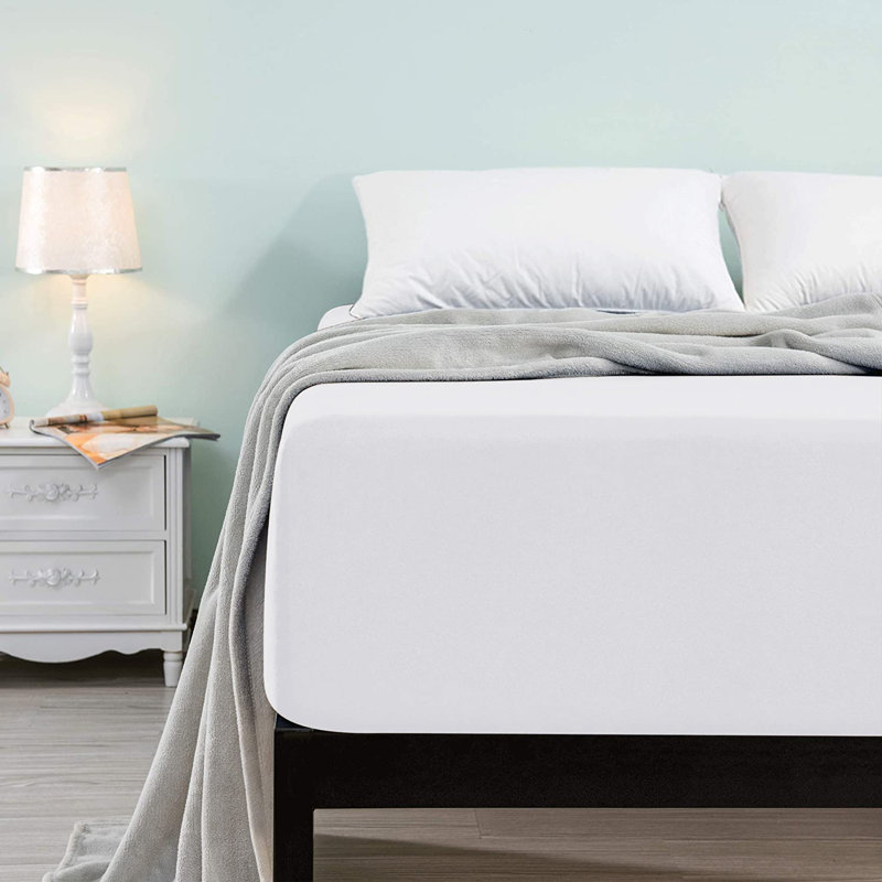 Microfiber Brushed Deep 40cm Fitted Bed Sheet, Single (3'), White