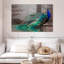 Élégant paon bleu sur toile-2034608564