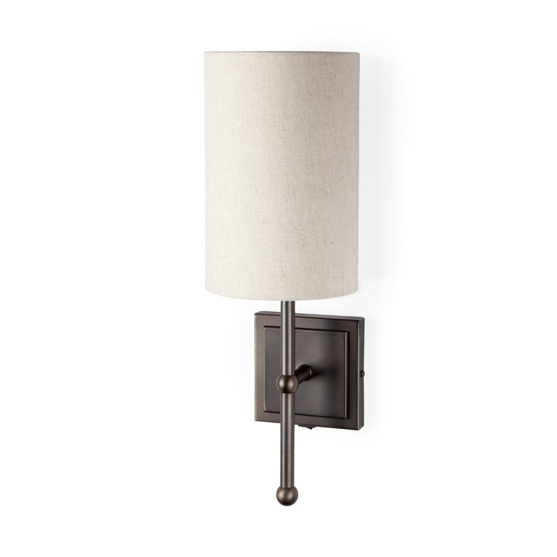 Luminaire mural à 1 lumière deux lumières, Métal, Crème, H 16 po x l 9 po x P 6 po
