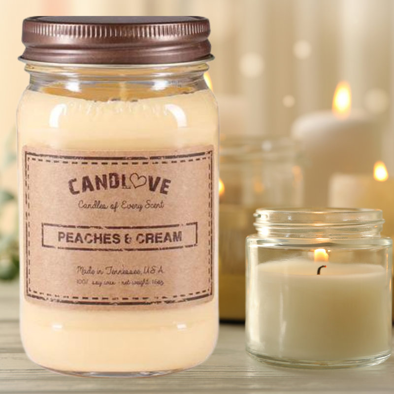 Glass Jar Candle with Holder