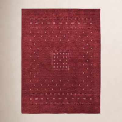 Simi Hand-Woven Geometric Cotton Wool Rug