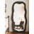 French-Style Retro Irregular Velvet Bagged Frame Three-In-One Full-Length Mirror-117659179