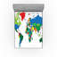 Ensemble de 2 draps-housse Ambesonne World Map-106770790