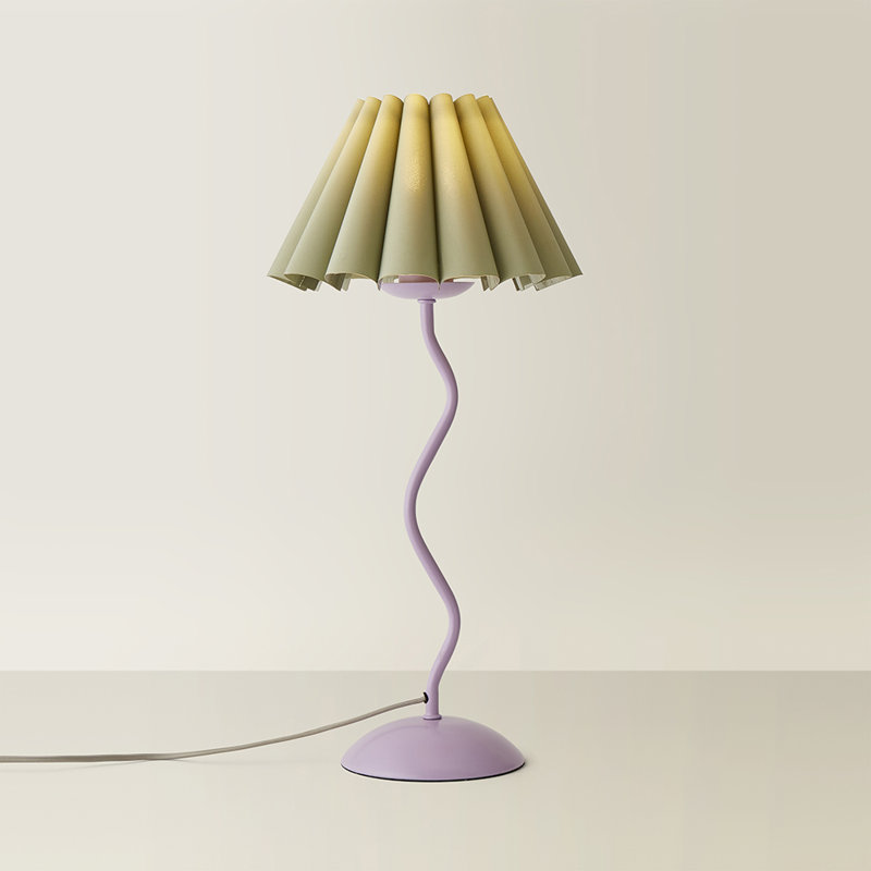 Clapp Metal Table Lamp, Green, Purple