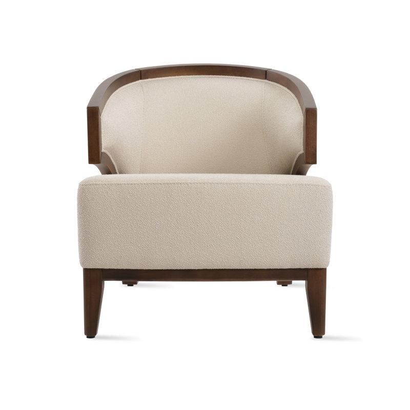 Mostar Armchair in Wool, Off White Wool
