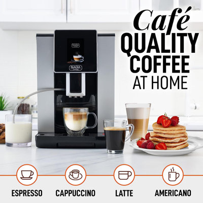 Zulay Kitchen Magia Ampro Automatic Espresso Machine With Grinder And Milk Frother