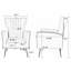 Chaise d'appoint en velours avec table