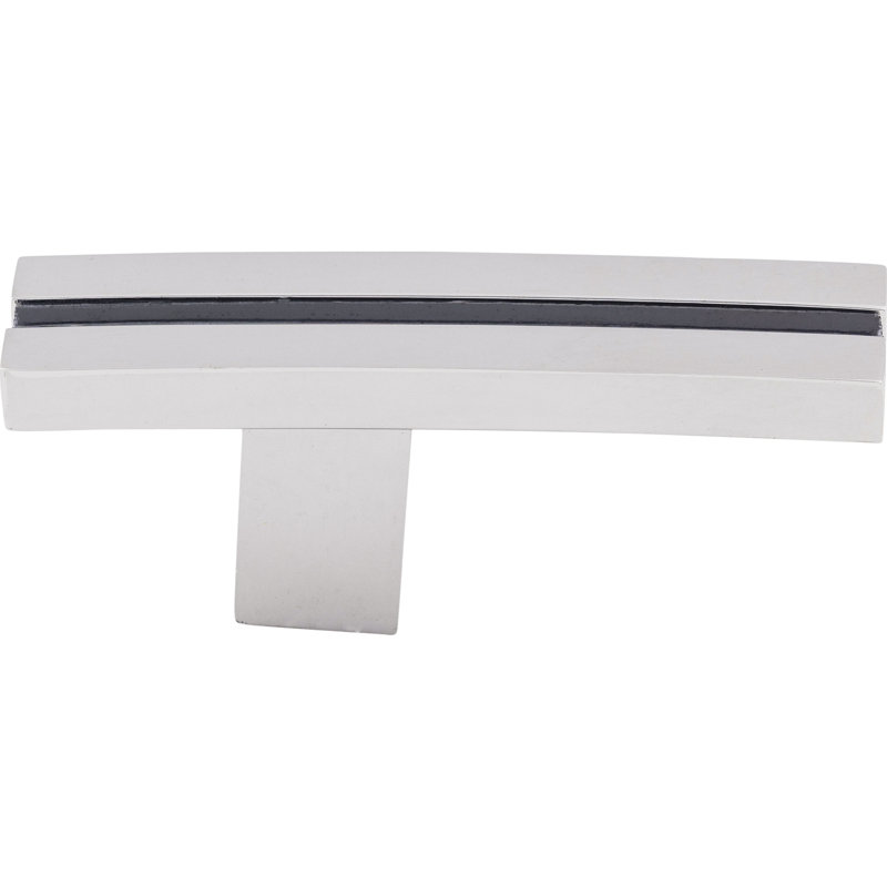 Inset Rail 2 5/8" Length Geometric Knob, Polished Chrome