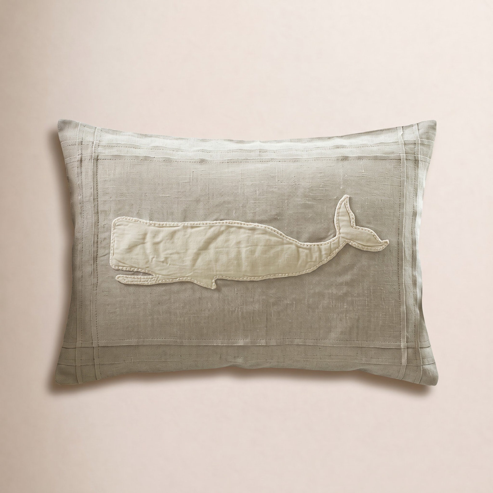 Linen Lumbar Throw Pillow, Natural