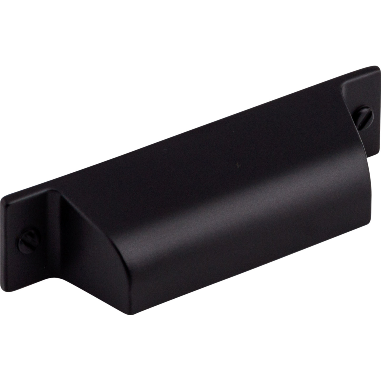 Channing Cup Bin Cabinet Pull, Flat Black, 2 3/4" Center to Center