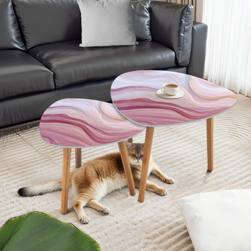Ensemble de 2 tables basses gigognes Triangle