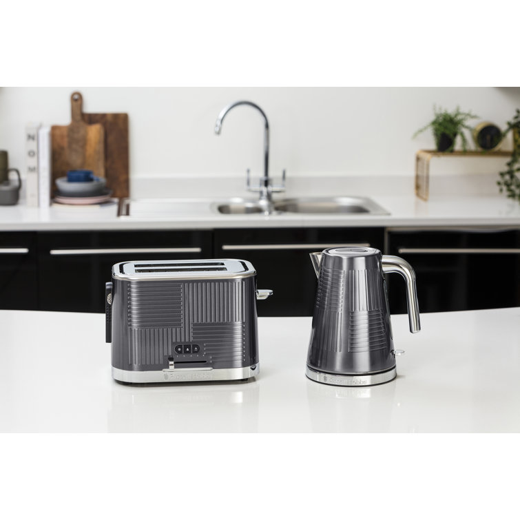 Stainless Steel Russell Hobbs Kettle And Toaster Grey Russell