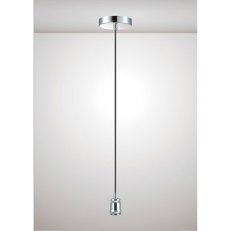 Capron 1 - Light Single Pendant, Polished Chrome/Black