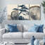 «Tree Slice and Silhouette», reproduction d'art moderne sur toile tendue sur toile (ensemble de 3)-1147718915