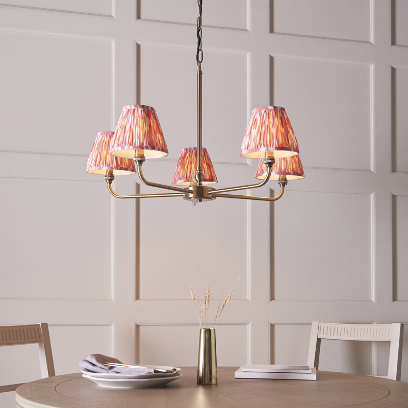 Abdulkader 5 - Light Chandelier, Brass, Pink