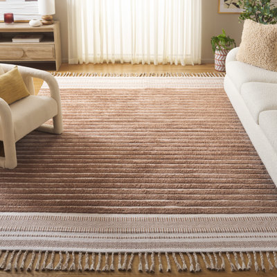 Ormiston Hand Woven Cotton Pile Striped Rug
