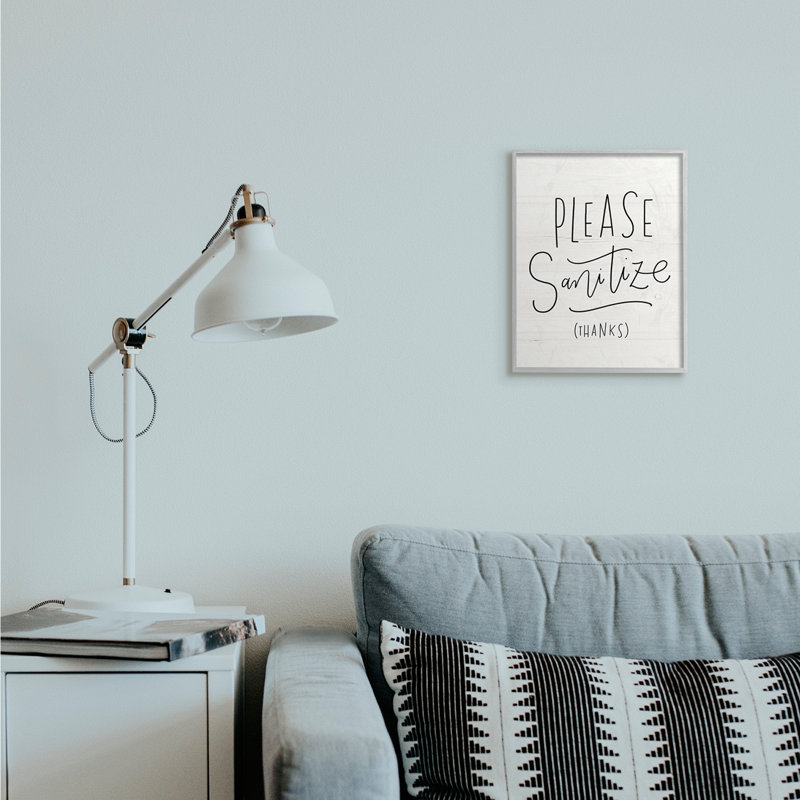 Veuillez désinfecter la phrase, texte rustique minimal, H 14 po x l 11 po, Estampe numérique Farmhouse