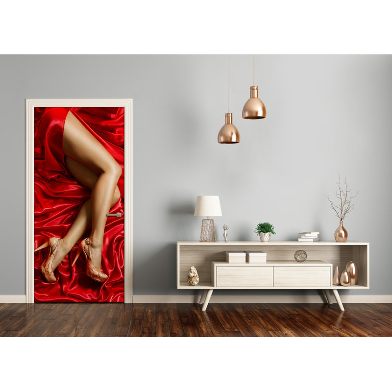 Standing On Satin Door Decal