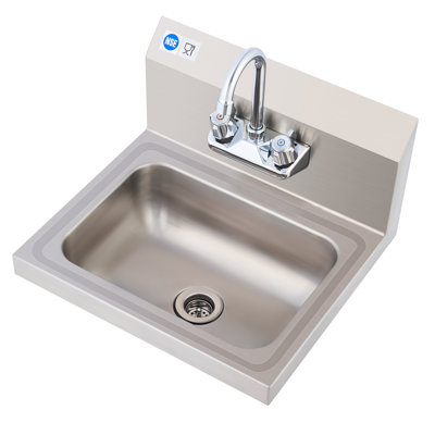 17-in Drop-In & Wall-Mount Laundry Kitchen Sink with Faucet Stainless Steel