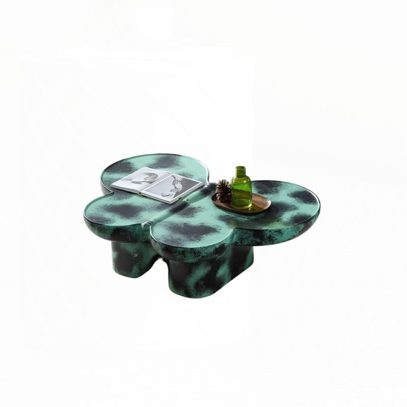 Butterfly design style coffee table, Green