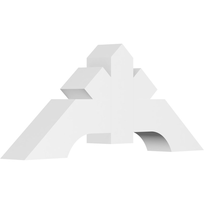 Support de pignon en PVC de qualité architecturale Vanguard, H 20 po x l 48 po (pas: 10/12), P 6 po x F 6 po