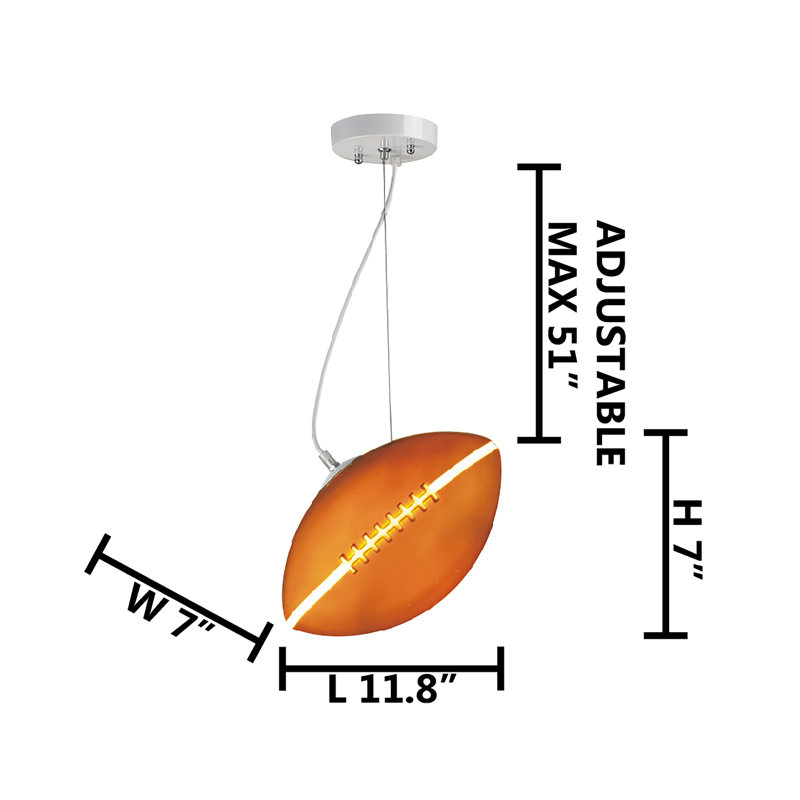 Luminaire suspendu de football pour enfants 1 lumière Sports