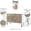 Commode en gris rustique et blanc-1309755032