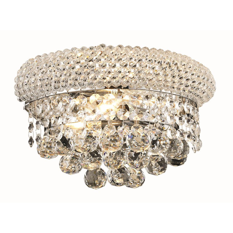 Bayhills Flush Mounted Sconce, Royal Cut, Chrome