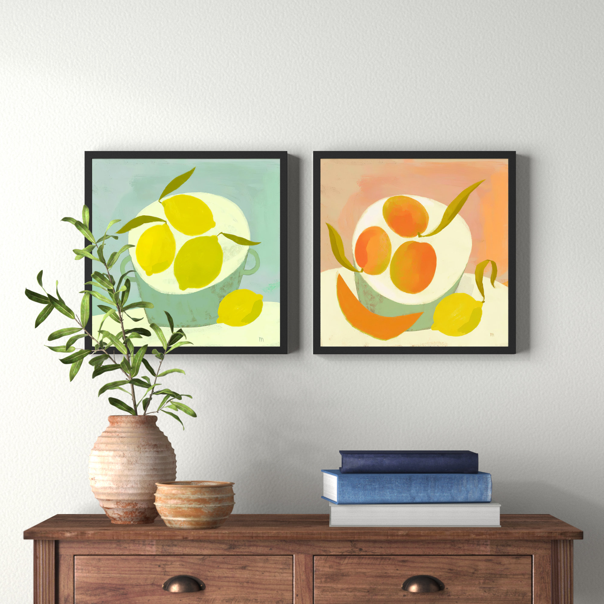 Summer Bounty by StudioM, Black, 16" H x 16" W x 1.25" D