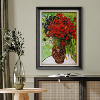 Famous Artwork " Red Poppies & Daisies By Master Artist Vincent Van Gogh Nature Wilderness "