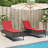  Patio Sun Lounger Set Brown, Red-168584726-168584721