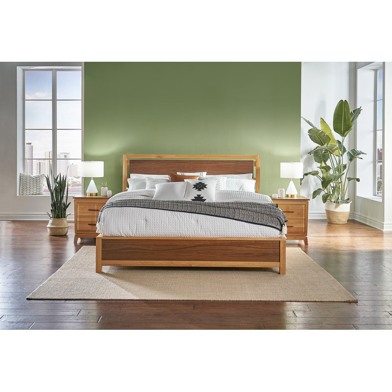 Athea Solid Wood Platform Bed, Queen