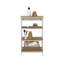 Armoire à linge, deux tablettes intérieures, deux tablettes ouvertes, une porte-437233958