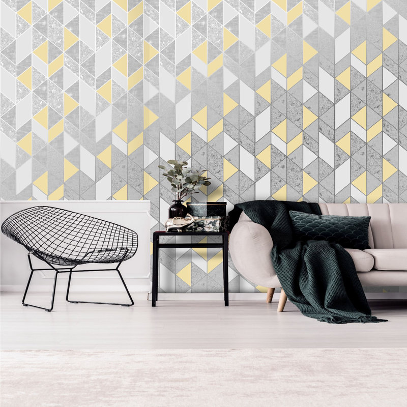 Superfresco Milan Geometric Wallpaper, Yellow